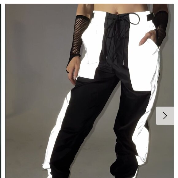Time 2 Get Lit Reflective Cargo Joggers Pants - Picture 5 of 9